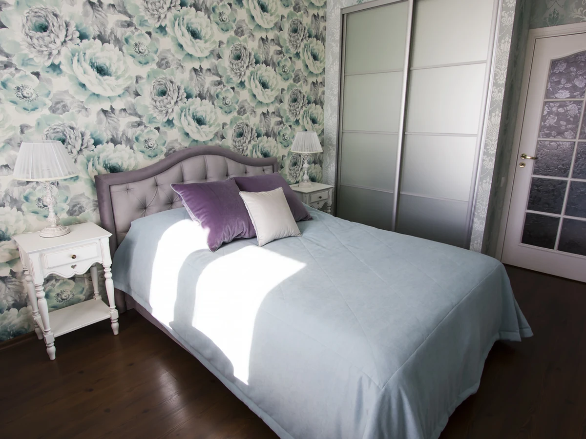 Provence style bedroom decorated by Surrey Decorators