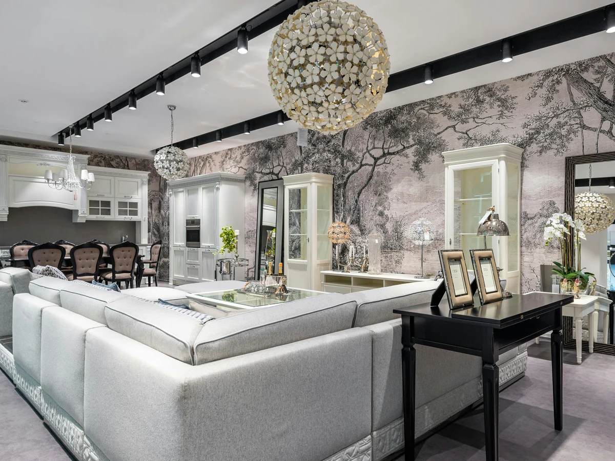 living-room-painting-elegant-living-area-surrey-decorators Elegant living area with feature wall painting by Surrey Decorators