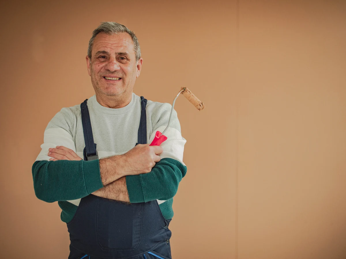 House Painting - Painting Decorating Smiling Painter Overalls