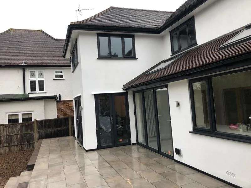White rendered rear elevation by PA Painting & Decorating — Surrey Decorators